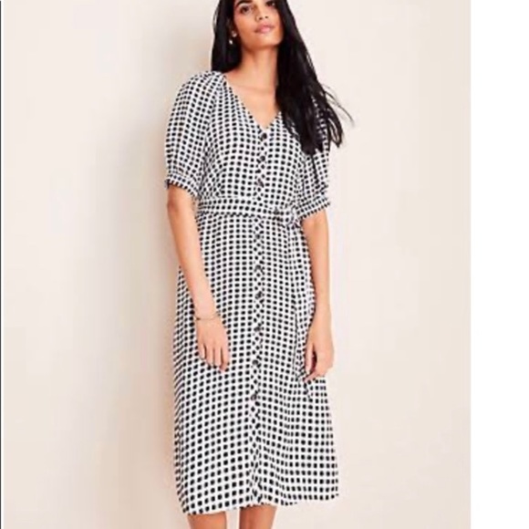 Ann Taylor Dresses & Skirts - ANN TAYLOR NWT Gingham Belted Shirtdress 8P